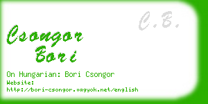 csongor bori business card